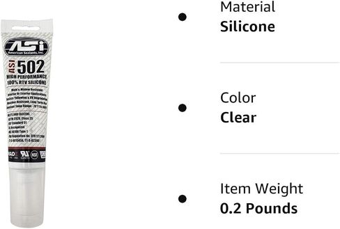 مانع تسرب السيليكون 100% RTV - أنبوب ضغط 2.8 أونصة - شفاف- in Kuwait