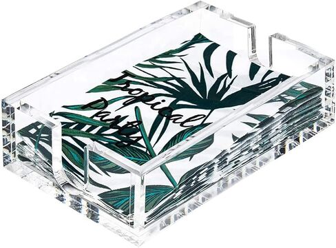 MESAILUP Acrylic Napkin Holder, Guest Towel Holder for Table Bathroom Kitchen Dining Restaurant 9x5.5x2.5 Inch, Clear（Inpack No Napkin） in Kuwait