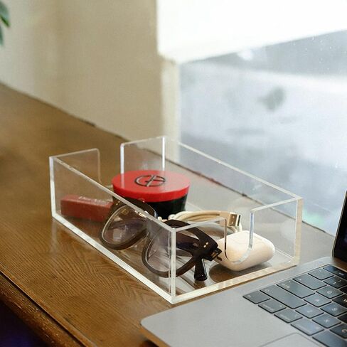 MESAILUP Acrylic Napkin Holder, Guest Towel Holder for Table Bathroom Kitchen Dining Restaurant 9x5.5x2.5 Inch, Clear（Inpack No Napkin） in Kuwait