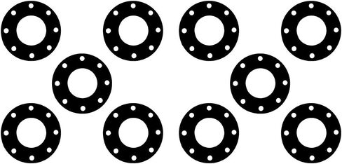 Sterling Seal CFF7000.600.031.150 7000 Grafoil Full Face Gasket 6" Pipe Size, 1/32" Thick, Pressure Class 150#, 0.31" Height, 8.75" Length, Expanded Flexible Graphite, Black (Pack of 10) in Saudi Arabia