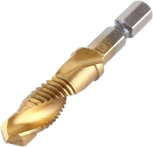 مجموعة لقم الثقب GDFYMI، مجموعة من التيتانيوم HSS لقم الصنبور 1/4 بوصة سداسية الساق مترية M3-M10 (6 عبوات) in Kuwait