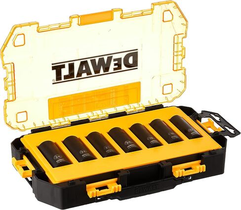 DEWALT DWMT74736 Tough Box 7PC SAE 1/2 Deep Drive Impact Socket Set in Saudi Arabia