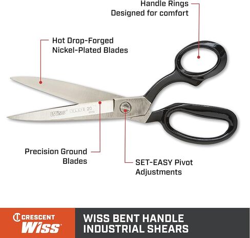 Crescent Wiss 10" Left Hand Bent Handle Industrial Shears - W20LH in Kuwait