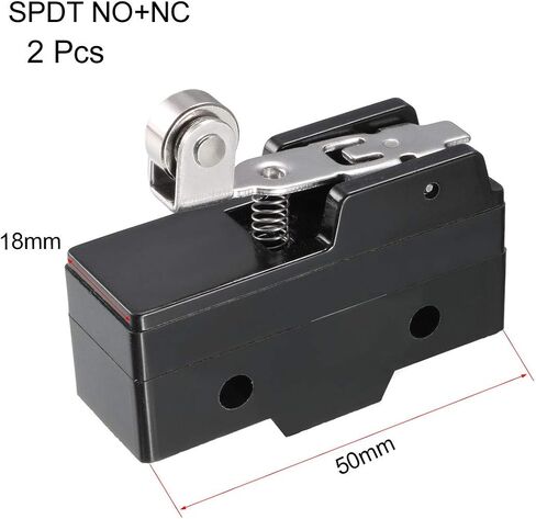 uxcell 2PCS TM-1704 SPDT 1NO+1NC Panel Mount Short Hinge Roller Lever Type Micro Limit Switch Screw Terminals in Saudi Arabia