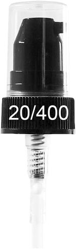 GBO GLASSBOTTLEOUTLET.COM (Pack of 24) 2 oz. Clear Boston Round with Black Treatment Pump in Kuwait