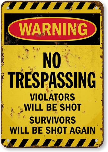 SmartSign Halloween Sign - 14 x 10 inch “We're Tired Of Hiding The Bodies" Funny No Trespassing Sign, 40 mil Laminated Rustproof Aluminum, Retro/Vintage, Multicolor, Made in USA in Kuwait