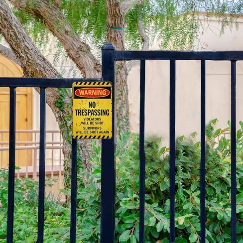 SmartSign Halloween Sign - 14 x 10 inch “We're Tired Of Hiding The Bodies" Funny No Trespassing Sign, 40 mil Laminated Rustproof Aluminum, Retro/Vintage, Multicolor, Made in USA in Kuwait