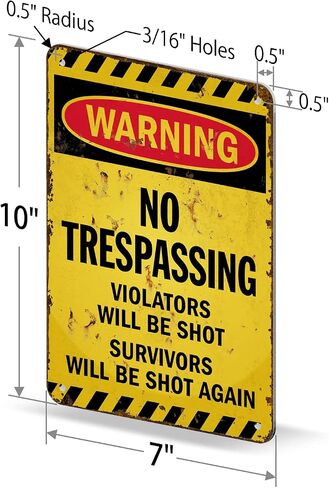 SmartSign Halloween Sign - 14 x 10 inch “We're Tired Of Hiding The Bodies" Funny No Trespassing Sign, 40 mil Laminated Rustproof Aluminum, Retro/Vintage, Multicolor, Made in USA in Kuwait