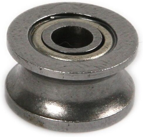 20 قطعة U بكرة أخدود عميقة تحمل السكك الحديدية الكرات عجلة البكرات الصغيرة ، U624ZZ 4x13x7mm in Kuwait