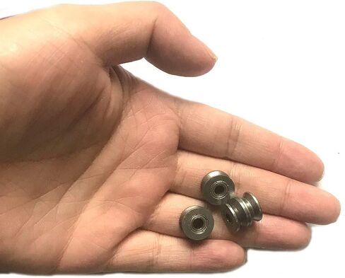 20 قطعة U بكرة أخدود عميقة تحمل السكك الحديدية الكرات عجلة البكرات الصغيرة ، U624ZZ 4x13x7mm in Kuwait