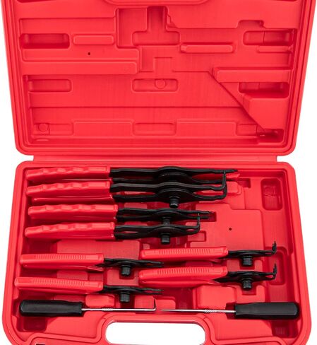 Snap Ring Plier Set Heavy Duty Long Reach Snap Ring Plier Set With Case 11pc Retaining Ring Pliers Set Mechanics Circlips Auto Tool Internal External Pliers for Car Trunk Motorcycle in Saudi Arabia