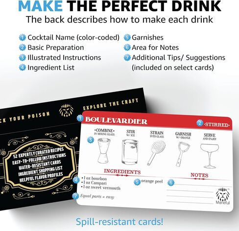 Cocktail Recipe Cards | Fundamental Cocktails for the Home Bartender in Saudi Arabia