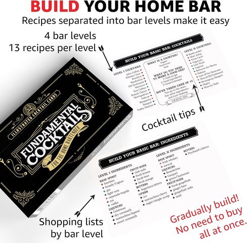 Cocktail Recipe Cards | Fundamental Cocktails for the Home Bartender in Saudi Arabia