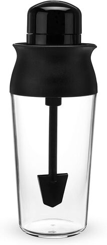 HOST All in One Cocktail Shaker Set | 5 in 1 Tool - Jigger Cap | Strainer | Reamer | Stainless Steel Bottle Opener and Oz and mL Markers 18 oz Capacity - Multitool Bartending Mixer for Drinks in Kuwait