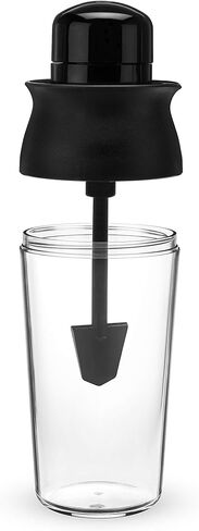 HOST All in One Cocktail Shaker Set | 5 in 1 Tool - Jigger Cap | Strainer | Reamer | Stainless Steel Bottle Opener and Oz and mL Markers 18 oz Capacity - Multitool Bartending Mixer for Drinks in Kuwait