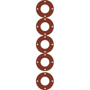 Sterling Seal CFF7237.100.125.300X5 7237 Red Rubber Full Face Gasket, 1.31" ID, 1" Pipe Size, 1/8" Thick, Pressure Class 300# (Pack of 5) in Saudi Arabia