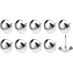 Upholstery Nail Tacks (11x17x3.6mm) 80Pcs, Iron Round Thumb Push Pins - for House Construction, Home Kitchen Furniture, Copper Tone