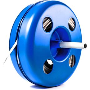 EIP Wire Caddy | Portable Wire Holder for Efficient Cable Management | Orange Steel Welded Frame for up to 28" Diameter Spools, 220 lb Capacity, Includes a 24" Solid Steel Galvanized Axle Rod