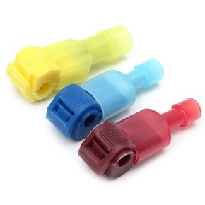 Bestgle 60 Pcs/30 Pairs Self-Stripping Electrical T-Tap Wire Spade Connectors Set Quick Splice Wire Terminals and Fully Insulated Male Butt Terminal Crimp Assortment Kits (Yellow, Red and Blue) in Saudi Arabia