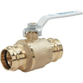 واتس 88005498 LFFBV-3-PRESS-M2 صمام كروي نحاسي مكون من قطعتين مع وصلة نهاية ملائمة للضغط، 2 بوصة in Kuwait