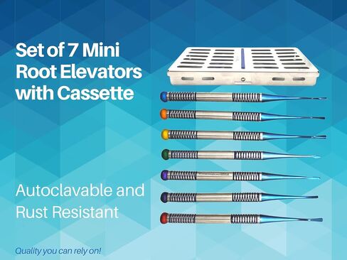 Mini Root Elevator in Stainless Steel Cassette Proximators Luxating Elevators PDL Root Elevators 7 Pcs in Saudi Arabia