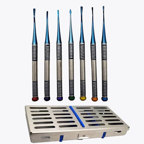Mini Root Elevator in Stainless Steel Cassette Proximators Luxating Elevators PDL Root Elevators 7 Pcs in Saudi Arabia