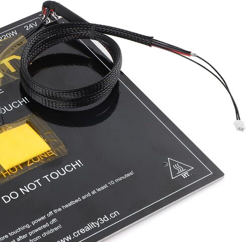 سرير Creality Official Ender 3 V2 المُدفأ، جزء بديل للطابعة ثلاثية الأبعاد الأصلية Hotbed 220W 24V مع خط كابل متوافق مع Ender 3، Ender 3 Pro، Ender 3 V2 in Kuwait