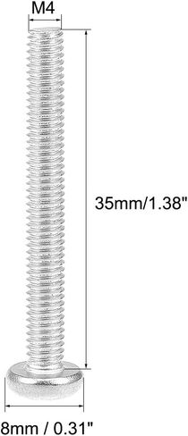براغي براغي uxcell لبراغي عروس 304 من الفولاذ المقاوم للصدأ M4x35 مم 20 قطعة a18111200ux0433 in Kuwait