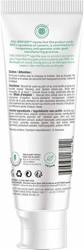 ATTITUDE Fluoride-Free Toothpaste, Plant- and Mineral-Based Ingredients, Vegan, Cruelty-Free and Sugar-Free, Whitening, Peppermint, 4.2 Oz (16741) in Saudi Arabia