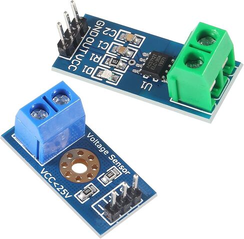UMLIFE 3pcs ACS712 Hall Effect Current Sensor Module 30A Range ACS712 Module + 3pcs Voltage Sensor Module DC0-25V Voltage Tester Terminal Sensor for Arduino Raspberry Pi in Saudi Arabia