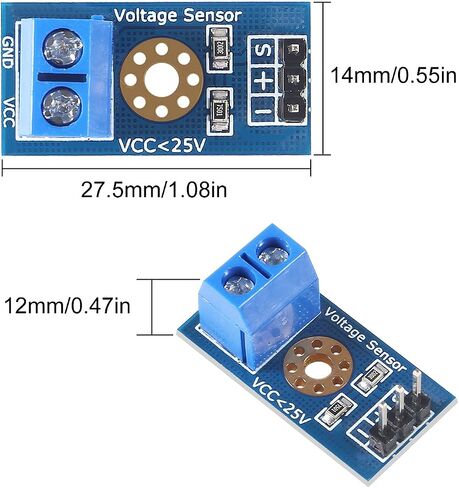 UMLIFE 3pcs ACS712 Hall Effect Current Sensor Module 30A Range ACS712 Module + 3pcs Voltage Sensor Module DC0-25V Voltage Tester Terminal Sensor for Arduino Raspberry Pi in Saudi Arabia
