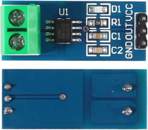 UMLIFE 3pcs ACS712 Hall Effect Current Sensor Module 30A Range ACS712 Module + 3pcs Voltage Sensor Module DC0-25V Voltage Tester Terminal Sensor for Arduino Raspberry Pi in Saudi Arabia