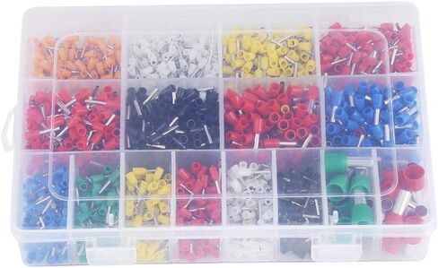 2120pcs Insulated Cord Pin End Terminal Kit Set Copper Wire Crimp Connector Ferrule 22-5 AWG with Plastic Storage Box in Saudi Arabia