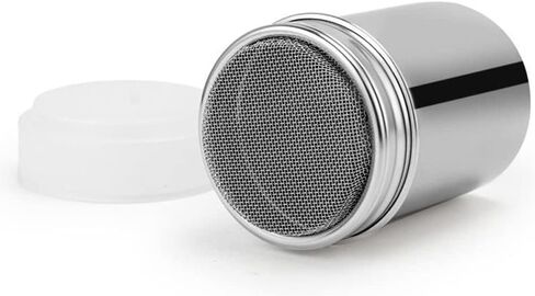 منفضة شاكر السكر من الستانلس ستيل، شيكر شوكولاتة، دقيق الكاكاو الشبكي الدقيق، غربال القهوة مع غطاء، القرفة، السكر، الكاكاو، الدقيق، الشوكولاتة، غربال القهوة in Kuwait