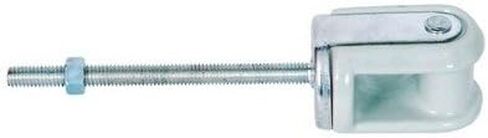 Morris Products Service Entrance Insulator Wire Holder – Strong, Compact, Solid Rivet – Porcelain, Galvanized Steel – Bolt, Nut Type Wire Holders – 3/8" x 5" Bolt, (21899) in Saudi Arabia
