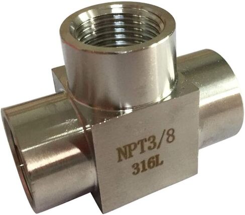 الأعمال المعدنية 316 تركيب أنابيب الفولاذ المقاوم للصدأ المحملة 3/8 "NPT أنثى x 3/8" NPT أنثى x 3/8 "NPT أنثى 2000psi (1 قطعة) in Saudi Arabia