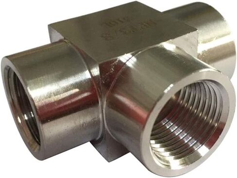 الأعمال المعدنية 316 تركيب أنابيب الفولاذ المقاوم للصدأ المحملة 3/8 "NPT أنثى x 3/8" NPT أنثى x 3/8 "NPT أنثى 2000psi (1 قطعة) in Saudi Arabia
