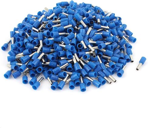 uxcell E2508 14 AWG Insulated Wire Ferrules Cord End Terminals with 480 Piece Blue in Saudi Arabia