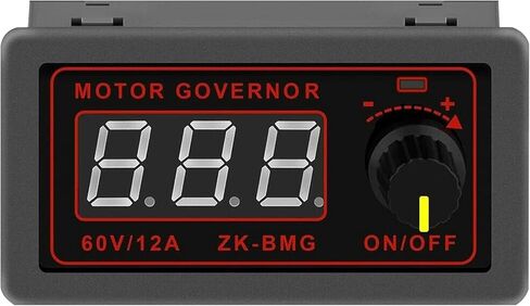 جهاز التحكم في سرعة محرك التيار المستمر، PWM DC 9-60V/12A/500W جهاز التحكم في سرعة المحرك الكهربائي مع شاشة LED للتحكم في سخان مروحة المحرك in Kuwait