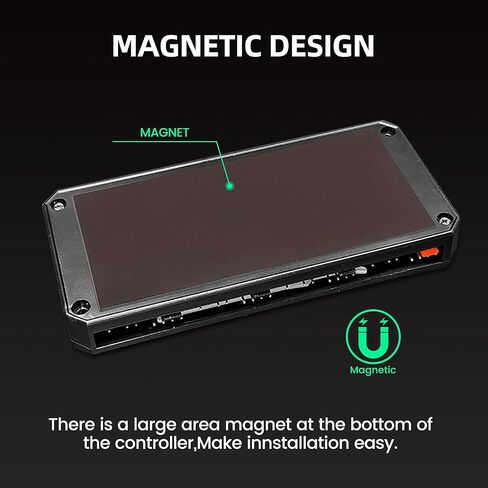 AmaCielo مروحة التحكم في درجة الحرارة PWM الكمبيوتر التحكم في درجة الحرارة التحكم في السرعة التحكم عن بعد لاسلكي RGB محور الكمبيوتر محول الضوء، 8 التحكم في درجة الحرارة 4pin المنافذ، 5V ARGB مزامنة التكامل in Kuwait