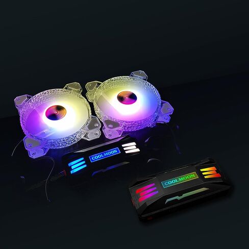 AmaCielo مروحة التحكم في درجة الحرارة PWM الكمبيوتر التحكم في درجة الحرارة التحكم في السرعة التحكم عن بعد لاسلكي RGB محور الكمبيوتر محول الضوء، 8 التحكم في درجة الحرارة 4pin المنافذ، 5V ARGB مزامنة التكامل in Kuwait