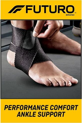 3M Futuro Sport Deluxe Black Ankle Stabilizer One Size Hook and Loop Strap for The Foot 46645ENR in Saudi Arabia