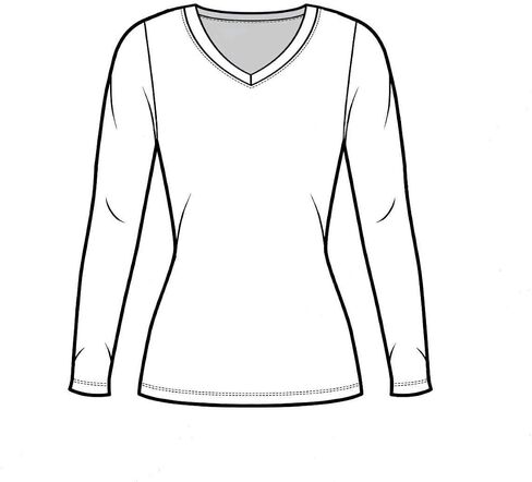 Women's Under Scrubs Long Sleeve T-Shirt Comfort V-Neck Medical Underscrub Tee -Super Soft and Stretchy in Kuwait