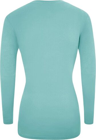 Women's Under Scrubs Long Sleeve T-Shirt Comfort V-Neck Medical Underscrub Tee -Super Soft and Stretchy in Kuwait