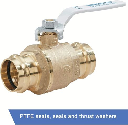 Watts 88005494 LFFBV-3-PRESS-M2 2-Piece Brass Press Ball Valve with Press Fitting End Connection, 3/4 Inch in Saudi Arabia