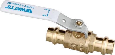 Watts 88005494 LFFBV-3-PRESS-M2 2-Piece Brass Press Ball Valve with Press Fitting End Connection, 3/4 Inch in Saudi Arabia