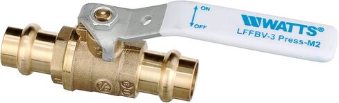 Watts 88005494 LFFBV-3-PRESS-M2 2-Piece Brass Press Ball Valve with Press Fitting End Connection, 3/4 Inch in Saudi Arabia