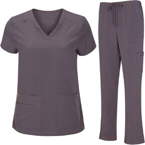 BaHoki Essentials Scrub Set - Comfortable and Durable - Ideal for Nurses and Other Medical Roles - All Day Comfort