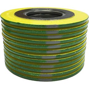 حشية جرح حلزونية من الفولاذ المقاوم للصدأ 9000IR8316GR300X12 316L مع حلقة داخلية 316SS وحشو جرافيت مرن، فئة الضغط 300#، لأنابيب 8 بوصات (عبوة من 12) in Kuwait