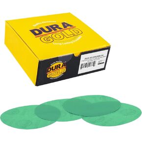 Dura-Gold Premium 2000 Grit 6" Gold Sandpaper Discs, No Hole Pattern Dustless, Box of 50, Hook & Loop Backing for DA Sander, Finishing Coarse Sanding Abrasive Automotive Paint, Woodworking Wood, Metal in Saudi Arabia